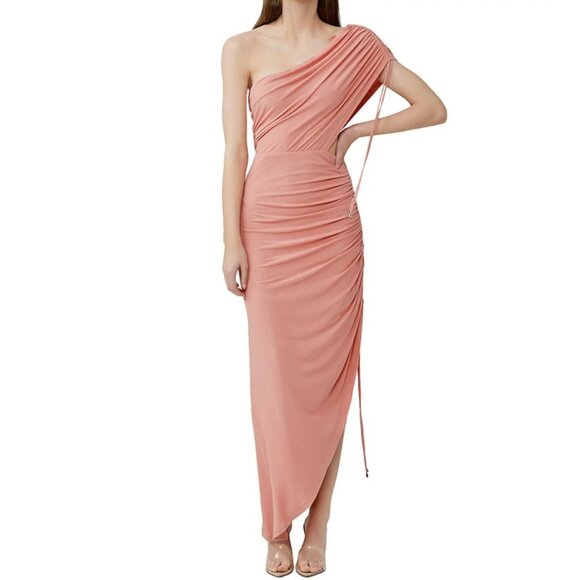 Significant Other Sirene Ruched One Shoulder Dress Pink Size 2 NWT
